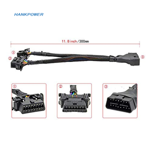 Nylon OBD2 16Pin Splitter Verlängerung kabel OBDII 1 Stecker auf 2 Buchse Verlängerung kabel Adapter - Product Image 5