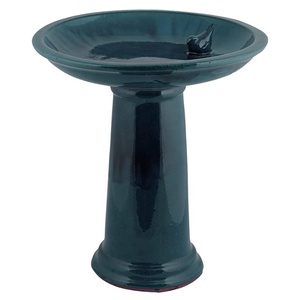 <span class=keywords><strong>Ceramica</strong></span> esterna Look uccello bagno sul piedistallo decorazione giardino con Non scivolo vasca per uccelli per giardino giardino - Product Image 1