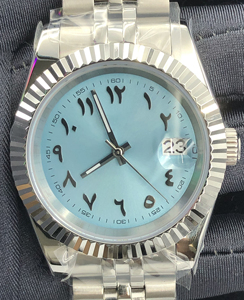 Montre avec mouvement NH35, mouvement automatique NH35 de qualité, montre NH35 avec chiffres arabes, cadran avec calendrier - Product Image 2