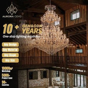 Décoration de mariage personnalisée, grands lustres, chandeliers de luxe pour villa, porte-bougie Maria Theresa, lustre en cristal K9 - Product Image 1