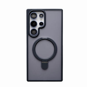 Funda con soporte de anillo magnético con soporte de anillo para <span class=keywords><strong>Samsung</strong></span> <span class=keywords><strong>Galaxy</strong></span> S24 Ultra Plus, funda translúcida con soporte de anillo - Product Image 1