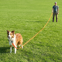 NOVIPET Laisse de dressage longue pour chien en PVC réfléchissant, imperméable avec bande réfléchissante pour la marche nocturne, le camping en plein air, laisse pour animaux de compagnie