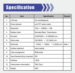 LCD Ekran Mipi Dsi Tedarikçileri TFT LCD Ekran MIPI Mcu Rgb Spi Lvds HDM I Arayüzlü İsteğe Bağlı Küçük Renkli Ekran Dokunmatik Ekran - Product Image 6