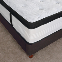 Matelas hybride à ressorts ensachés Euro Top sur mesure, taille UK, avec bords renforcés en mousse, emballé sous vide, livré en boîte