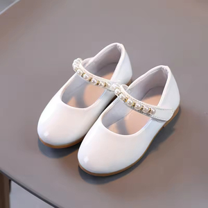 Zapatos de Vestir de Cuero para Niñas, Zapatos de Princesa con Perlas Antideslizantes para Niñas - Product Image 5