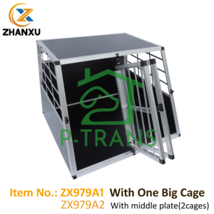 Cage pour chien en aluminium Cage pour chien en métal pour le voyage en voiture pour chiens chats lapins - Product Image 5