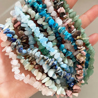 Collier en acier inoxydable avec perles en agate naturelle irrégulière, fait main, style bohème, sans ternissement, vente en gros