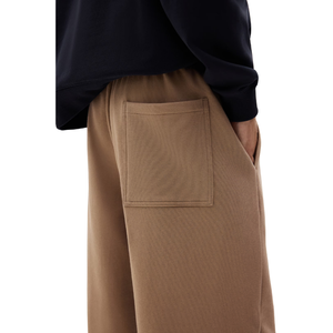 Pantalon droit en molleton d'hiver pour homme de qualité supérieure, taille mi-haute, fermeture élastique, anti-froissement, coupe décontractée - Product Image 3