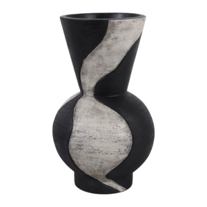 Vaso in Ceramica Bicolore dal Design Moderno e Scultoreo per Arredamento Soggiorno e Pezzo d'Accento da Tavolo - Product Image 6