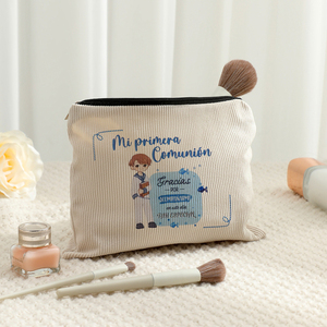 Bolsa de Maquillaje Personalizada con Diseño de Primera Comunión en Español, Bolsa de Viaje para Artículos de Aseo - Product Image 4
