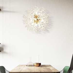 Nordic Minimalist Luxury Crystal LED <b>Pendant</b> <b>Light</b> Dandelion-Style Chandelier Adjustable Height Modern Master Bedroom Middle - Product Image 2