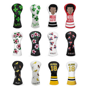 Housse de tête de club de golf haut de gamme brodée, personnalisable avec logo, en cuir, pour driver de golf - Product Image 1