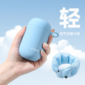 <b>U</b>-<b>Shaped</b> Inflatable Neck <b>Pillow</b> 28x24x10cm Portable Travel Support For Flights And Trains - Product Image 3