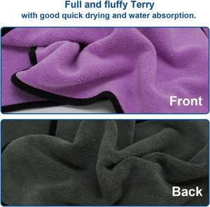 Serviette de cuisine en polaire corail double face, épaisse, absorbante <span class=keywords><strong>et</strong></span> à séchage rapide, en microfibre carrée, pour le nettoyage automobile - Vente en gros usine - Product Image 2