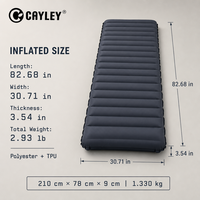 Matelas de camping gonflable en polyester TPU, tapis de couchage portable pour le camping, la randonnée et les voyages