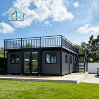 Casa Contenedor Plegable y Expandible Moderna de 20 pies, Transpirable, Prefabricada, Modular, Móvil, Tipo Granny Flat para Patio Trasero