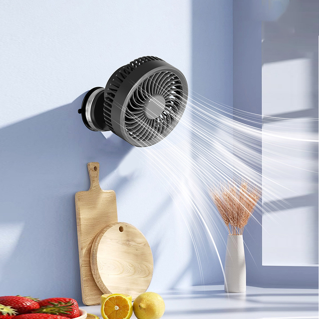 3000mAh Rechargeable Free Adjustment Angle Portable Wall Mounted Fan 3-Speeds Adjustable Personal Desk Camping Fan Household Car