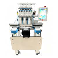 Máquina de Bordar Automática Profesional YS-1201CT, 9/12/15 Agujas, Área de Trabajo de 360x510 mm, Alta Velocidad de 1000 RPM, Adorno con Hilo