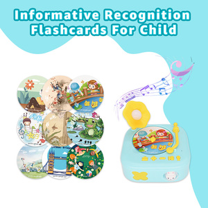 Educational Kids Phonograph Story Card Player Customizable Portable Recordable Toddler Sensory Toy with Night Light - Product Image 2