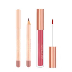 Ensemble crayon à lèvres et gloss 2 en 1, imperméable, anti-bavures, fini velours mat, maquillage pour les lèvres - Product Image 3