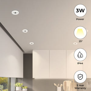 Mini <span class=keywords><strong>spot</strong></span> LED <span class=keywords><strong>encastrable</strong></span> 3W, éclairage intérieur réglable, idéal pour vitrine - Product Image 2