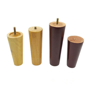안정적인 변색 방지 원목 소파 다리 커피 사이드 테이블 가구 다리 원형 나무 캐비닛 침대 다리 - Product Image 2