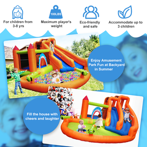 Casa Inflable Mini con Piscina de Pelotas, Ecológica, de Nailon, con Certificación CE, Capacidad para 5-8 Personas, Ideal para Fiestas de Cumpleaños Infantiles - Product Image 2