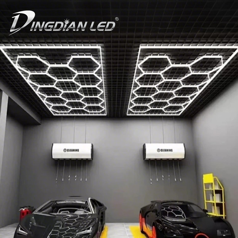 Best Selling Hexagonal Led Light 182W Led Hexagon Lights Garage Detailing Led Light for Honeycomb Garage Car Wash Working Lamp