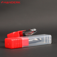 HANDERK Herramientas de corte de aluminio de alta eficiencia HRC55 Molino de punta de bola de carburo de tungsteno de 2 flautas