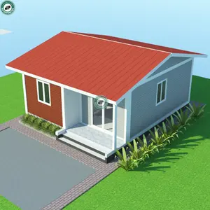 36sqm 2 बेडरूम डिजाइन डबल पिच के साथ छत फिलीपींस के लिए निवास कम लागत Prefab कंटेनर घर