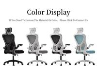 Fabricant Fauteuil à dossier haut avec soutien lombaire Chaise de bureau de direction pour les visiteurs Chaise ergonomique en maille grise pour le bureau