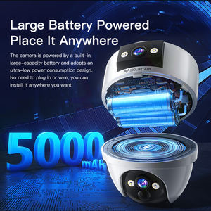 Vstarcam Kamera CCTV lensa ganda 6MP, kartu SIM 4G penglihatan malam 360 pengawasan keamanan Chroma Dome BG2DR kartu memori - Product Image 2