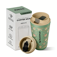 Mug de voyage isotherme en acier inoxydable à double paroi Everich, gobelet en acier inoxydable