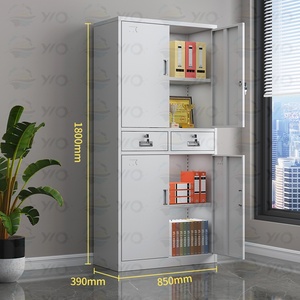 خزانة ملفات فولاذية، خزانة ملفات معدنية بدرجين، خزانة ملفات مكتبية، خزانة تخزين مكتبية، خزانة حديدية مع قفل - Product Image 3