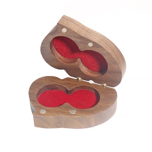 Heart-Shaped Wooden <b>Ring</b> <b>Box</b> Couple Slot Wedding <b>Ring</b> Holder for <b>Proposals</b> Anniversaries Engagements Romantic Gift Idea - Product Image 6