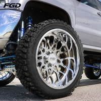 Jantes forgées FGD Custom 24x12 26x10 28x14 avec enjoliveurs flottants 8x170 8x180 8x6.5 6x5.5 pour camions Ford F250