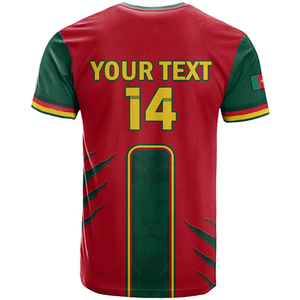 Camiseta personalizada 2024 African Nations Go Champions Lion Style, 180 gramos, peso <span class=keywords><strong>de</strong></span> tela, estampado informal, patrón <span class=keywords><strong>de</strong></span> fútbol <span class=keywords><strong>de</strong></span> Camerún - Product Image 2