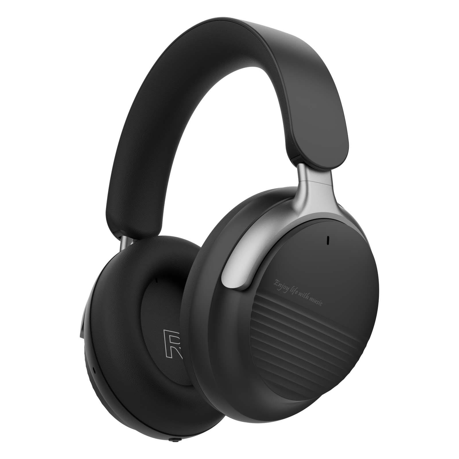 Picun B8 Wireless Over-Ear Headphones, Hi-Res Studio & Mixing DJ Stereo Headset with 3 EQ Modes, 120H Battery, 40mm Driver, Bluetooth 5.3, Low Latency, Built-in Mic for Computer Recording Podcast - Black / سماعات Picun B8 اللاسلكية فوق الأذن، سماعة استوديو ودي جي مع 3 أوضاع EQ، بطارية 120 ساعة، مشغل 40 ملم، بلوتوث 5.3، زمن استجابة منخفض، ميكروفون مدمج لتسجيل الكمبيوتر والبودكاست - أسود
