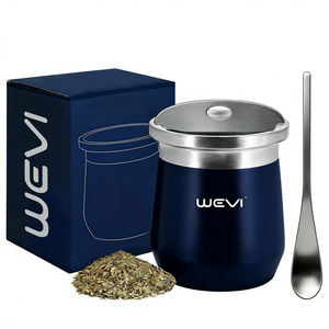 Set per Yerba <span class=keywords><strong>Mate</strong></span> WEVI da 8oz con Isolamento Sottovuoto, Tazza in Acciaio Inox a Doppia Parete, Bombilla Integrata e Filtro Separato per Foglie - Product Image 2