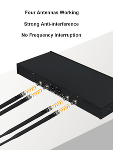 Microphone sans fil UHF numérique véritable avec micro de poche XLR en métal, 4 antennes, portée de 200 m - Product Image 5