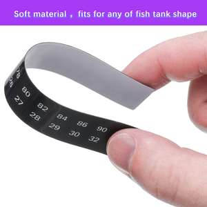 Termômetro de cristal líquido autoadesivo, tiras autoadesivas sensíveis para quarto de aquário - Product Image 4