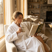 Peignoir en tissu gaufré, peignoir de spa, peignoir d'hôtellerie, peignoir pour invités, peignoir en coton, peignoir pour équipements hôteliers