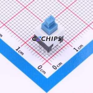 PS-7054DVB-6PN Push Button Switch Through hole Component (THT)-6P,7x7mm Switch No Lock Rectangle Plunger 500mA 24V - Product Image 1