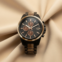 Nouvelle montre à quartz en acier inoxydable de haute qualité de luxe en gros motif de marbre naturel calendrier de haute qualité montre pour hommes étanche