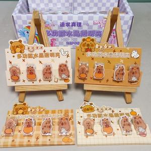 Linda nueva carpeta de libro mayor de mano carpincho mensaje documento Datos pegatina pequeño Clip Aklie Clip nuevo lindo papelería - Product Image 2