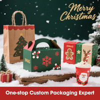 Boîtes cadeaux personnalisées en papier chocolaté avec laminage mat imperméable pour les fêtes de Noël, emballage alimentaire, collations et pâtisseries