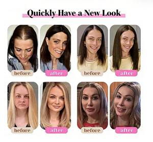 Vente en gros de postiches pour femmes, à porter et à enlever facilement, avec une ligne de cheveux naturelle, couleur piano, clip-in, 4*6 cm, postiches en cheveux humains pour femmes - Product Image 5