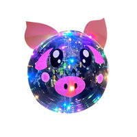 Vente chaude LED Lumières Lanterne Lumineuse Bobo Ballon Dessin Animé Animal Autocollant Motif Pour La Fête D'anniversaire Clignotant Enfants Jouet