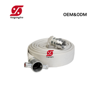 Vente directe d'usine, tuyau de type 3 de 64 mm avec raccords instantanés, tuyau recouvert de caoutchouc nitrile rouge de 20 m, haute résistance à l'abrasion