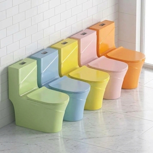 WC monobloc en céramique à poser au sol, à double chasse siphonique, pour salle de bain, sanitaires - Product Image 1
